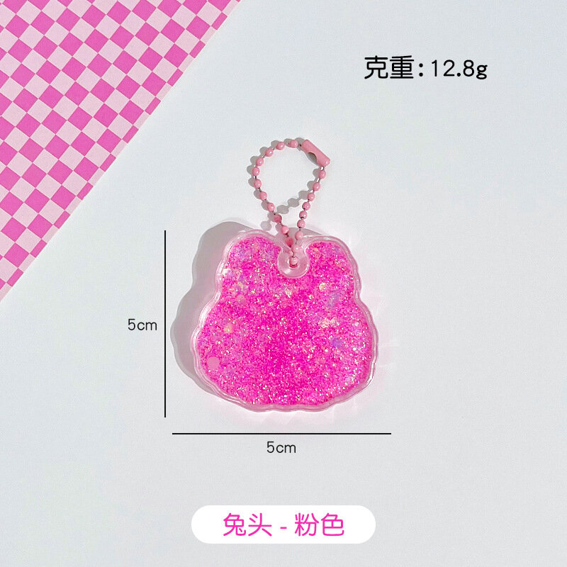 Cute Color Quicksand Acrylic Guka Fluid Brick Rabbit Bear Handicraft DIY Gifts for Children Korean Sticker Decoration 5cm