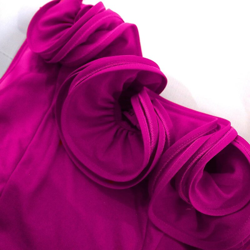 ON01183 2024 wiosna nowa moda damska w stylu ukośnej szyi z przodu klatki piersiowej kwiat kombinezon bez rękawów