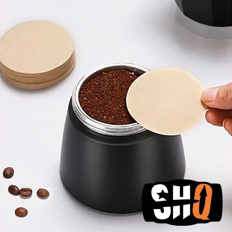 100 szt. Okrągłe papierowe filtry do kawy 56mm 60mm 68mm do kawiarka do Espresso narzędzi filtry do kawy Dripper zestaw do mokki papierowy filtr nowy