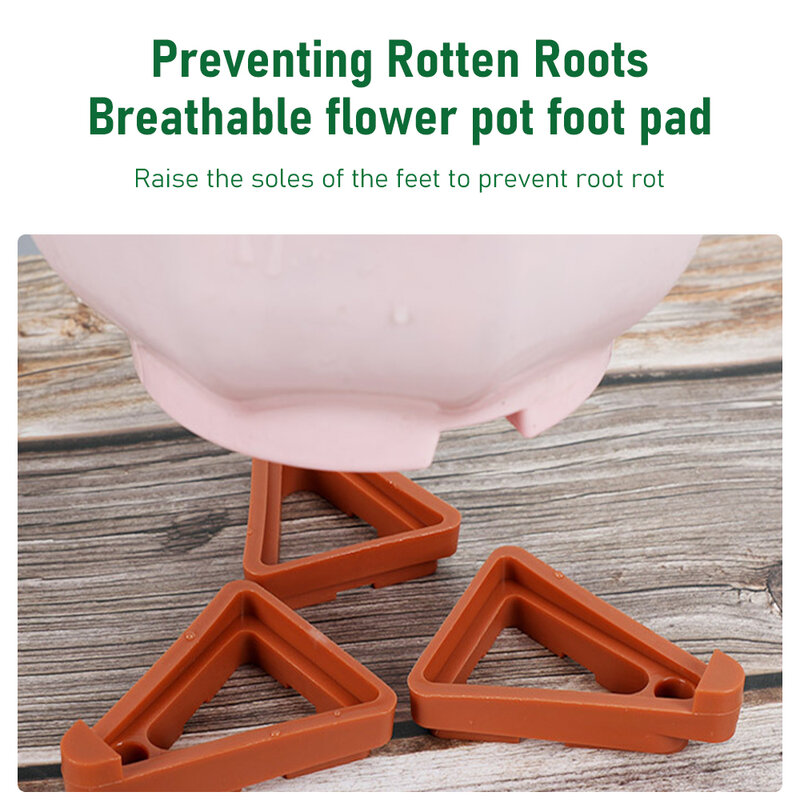 Flower Pot Pad Foot Tray Bottom Flower Pot Pad High Bottom Pad Seat Green Plant Potted Breathable Anti-Rotten Root Artifact