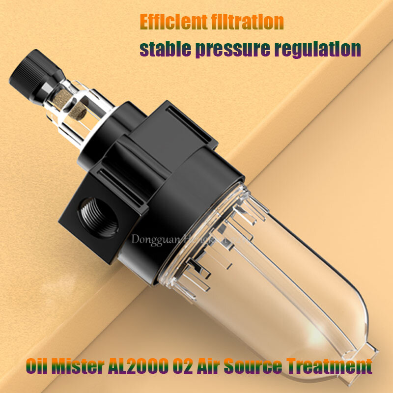 Tratamiento de fuente de aire neumática AL2000 02, separador de niebla de aceite, lubricación, alimentador de aceite, regulador de volumen de aceite