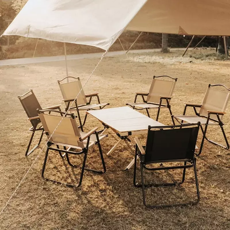 ポータブルブラック折りたたみ椅子、屋外、キャンプ、バーベキュー、ピクニック、折りたたみ椅子、2個