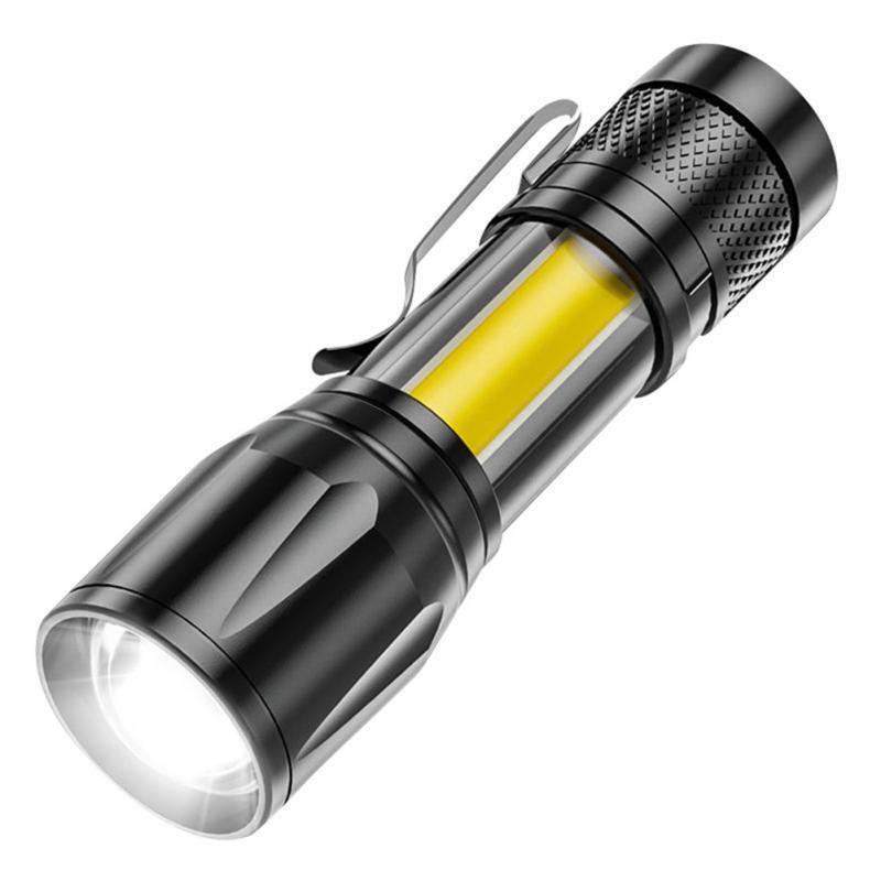 Genialna i olśniewająca czarna Mini latarka Led łatwa do noszenia soczewka wypukła hurtowa lampa Led 2023 regulowana