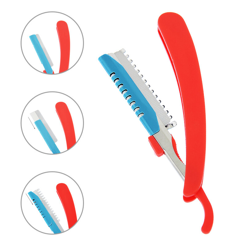Meisha 1 sztuk ścinanie włosów Razor z ostrzem składane nóż do golenia narzędzia do usuwania dla mężczyzn kobiety fryzjer skrobanie nożyk do brwi C0004A