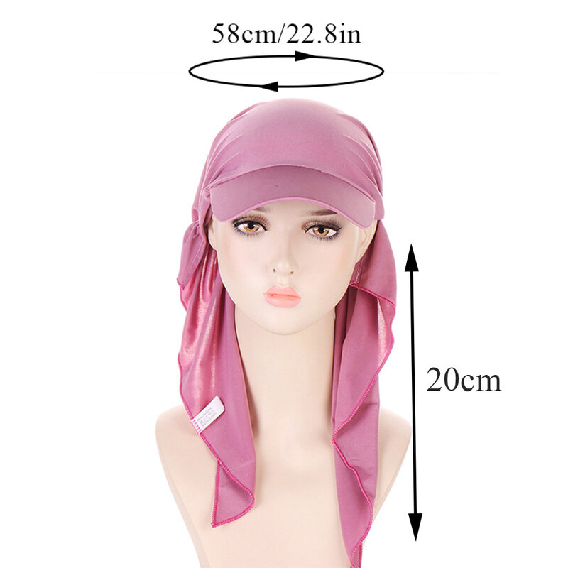 Women's Hats Muslim Multicolor Hijab Baseball Cap Classic Turban Hat Fashion Headscarf Sun Hats Soft Scarf Caps Free Shupping