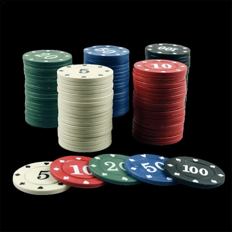 100Pieces Money Chips Cờ bạc Trò chơi Poker Mạt chược Chơi các trò chơi giải trí khác
