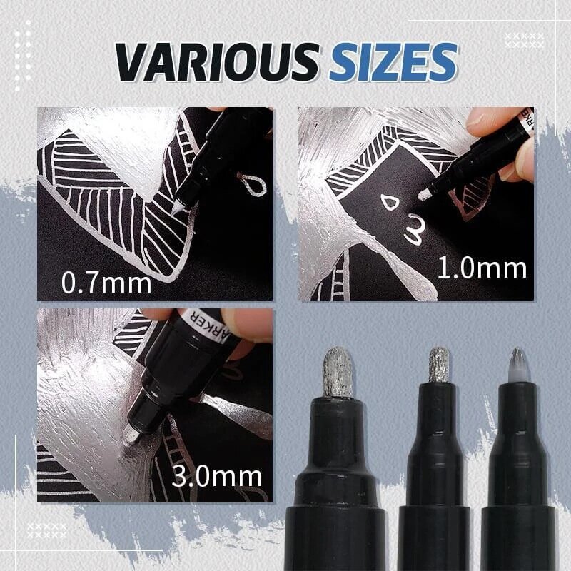 1 Stuk Chroom Spiegel Marker Zilver Marker Vloeibare Pen Voor Kaarten Posters Rock Mokken Keramische Glas Metallic Handwerk Verf Pen Tool