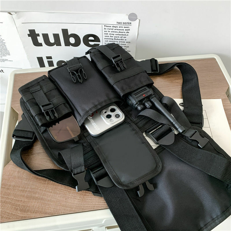 Тактическая Сумка-жилет для мужчин, Мужская нагрудная сумочка в стиле ins Chaopai для отдыха, индивидуальная рабочая одежда, рюкзак