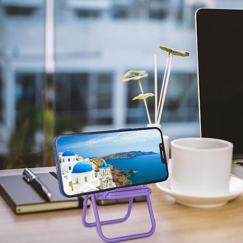 Tragbarer Mini-Handyst änder Desktop-Stuhlst änder 4 farb verstellbarer Macaron-Farbständer faltbare Schrumpf dekoration