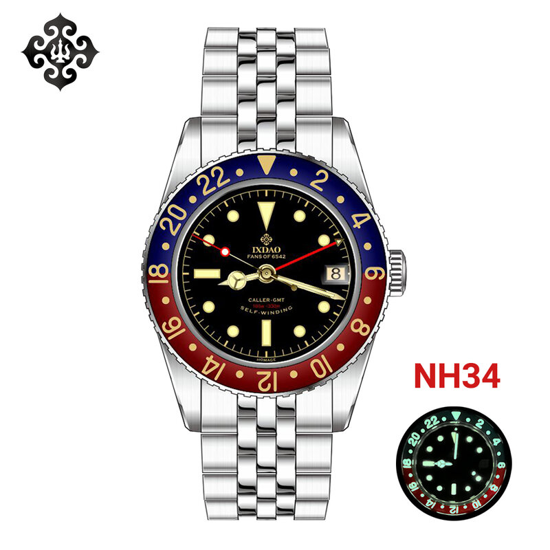 IPOSE IX & 02/2024 jam tangan mekanis pria, arloji bisnis gaun mewah tahan air 100m C3 untuk pria