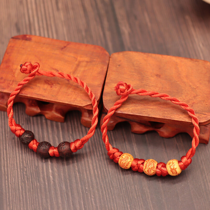 Braccialetto con corda rossa alla moda bracciale con corda rossa amuleto per gioielli con amuleto di buona fortuna