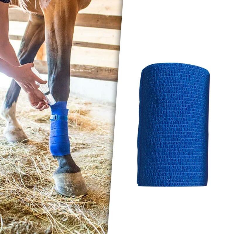 Owijka weterynaryjna dla koni o szerokości 4 cali nietkana, elastyczna, oddychająca, własnoręcznie przylegająca taśma na nogę konia dla koni koty domowe kolana