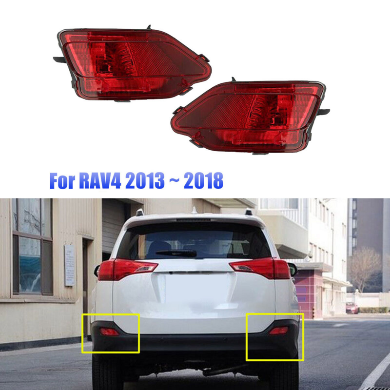 1 paio paraurti posteriore alloggiamento riflettore luce 814800 r020 814900 r010 per Toyota RAV4 2013-2018 indicatori di direzione laterali