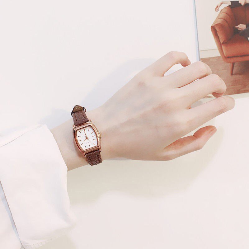 Alta qualidade pulseira de couro relógios de pulso para mulheres moda pulseira dial analógico relógio de quartzo das senhoras do vintage relógio relogio feminino