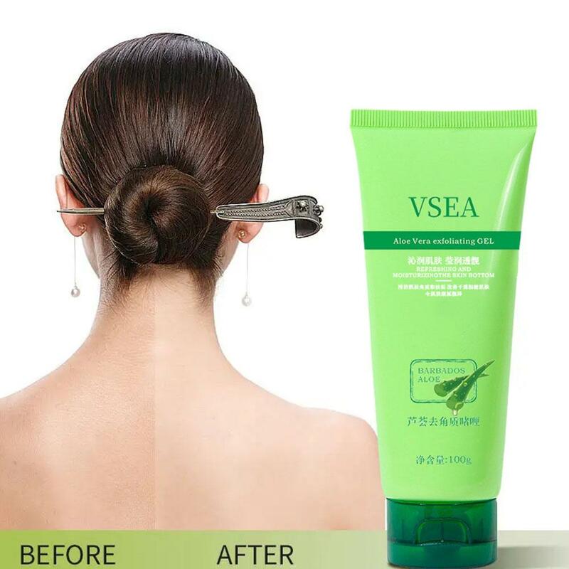Exfoliante hidratante de Aloe Vera, Gel exfoliante de limpieza suave para el cuerpo Facial, puede usar productos genuinos