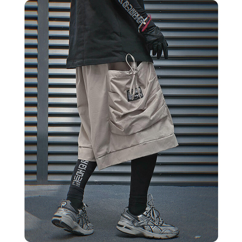 Pantaloncini da lavoro estivi Unisex al ginocchio in cotone pantaloncini da strada alla moda giapponesi pantaloni Cargo abbigliamento da uomo Harajuku