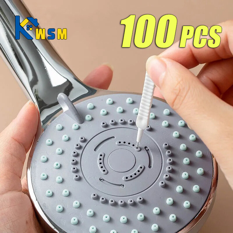 10-100 pezzi spazzola per la pulizia della doccia ugello per spazzola in Micro Nylon per bagno strumenti per la pulizia Anti-blocco accessori per il bagno
