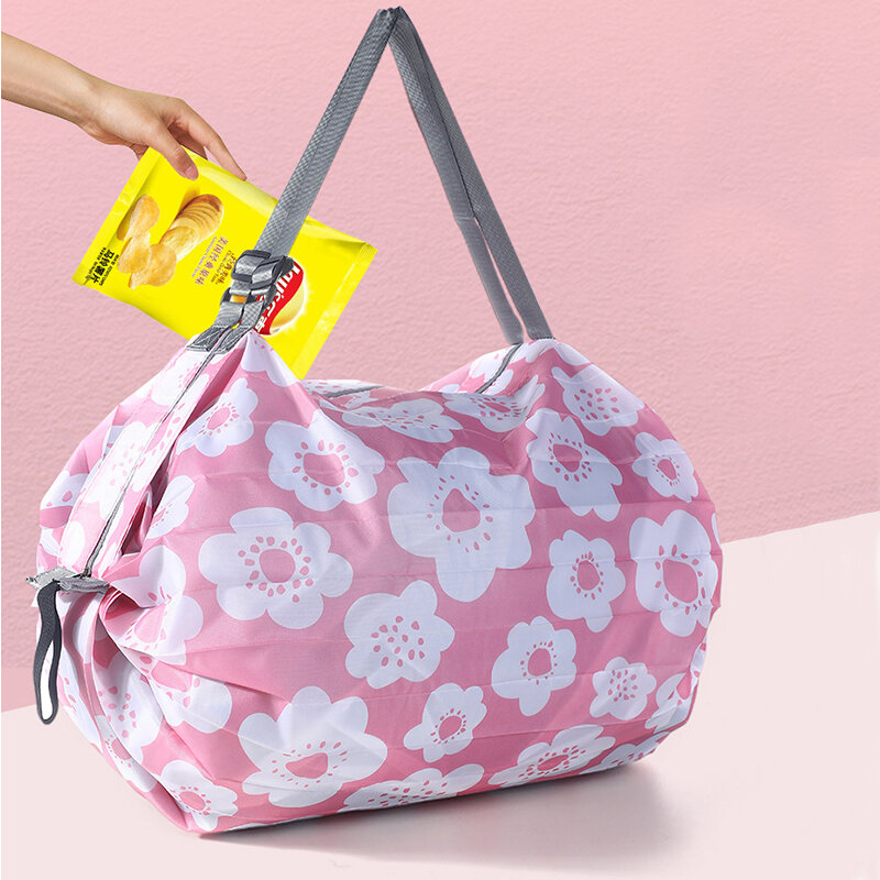 Faltbare Einkaufstasche für Frauen Umhängetasche Nylon Handtasche ultraleichte Einkaufstaschen große Kapazität Reise Strand Aufbewahrung paket