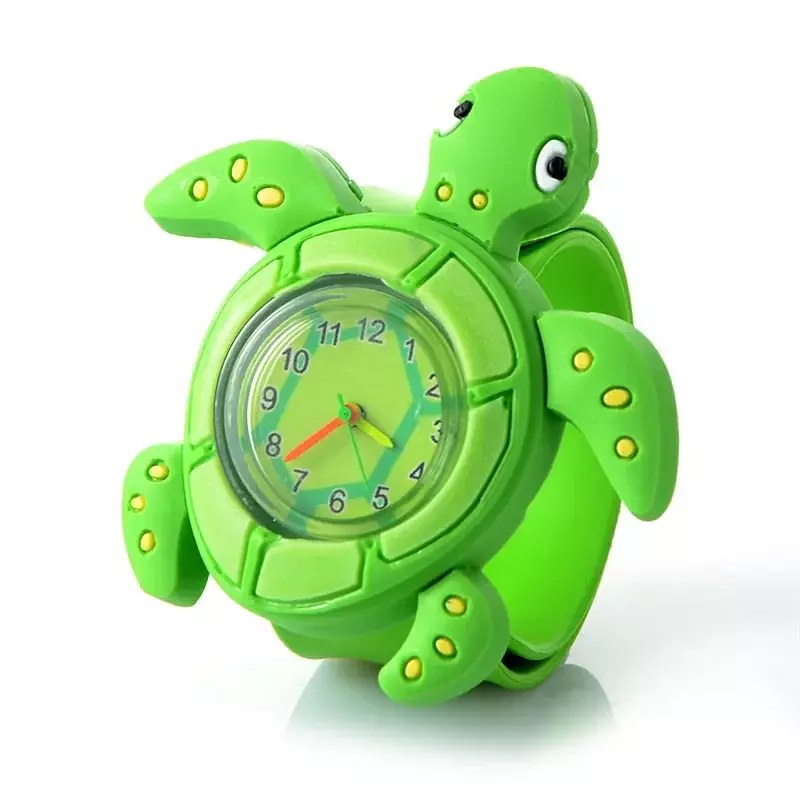 子供のための動物の絵が描かれた3D時計,クォーツ時計,防水,シリカゲル,身体活動,誕生日プレゼント