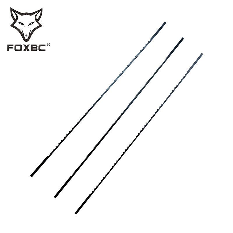 FOXBC-Plain End Scroll Saw Blades, 130mm, apto para madeira, madeira, plástico, metal, 36 pcs