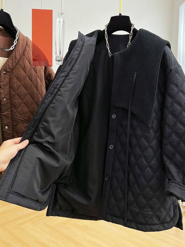 Модное женское хлопковое пальто в европейском стиле, однотонная однобортная Повседневная куртка с большими лацканами