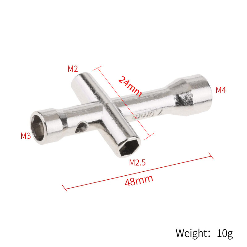 Metalen Mini Kruis Moersleutel Sleutel Onderhoud Tool M2/M2.5/M3/M4