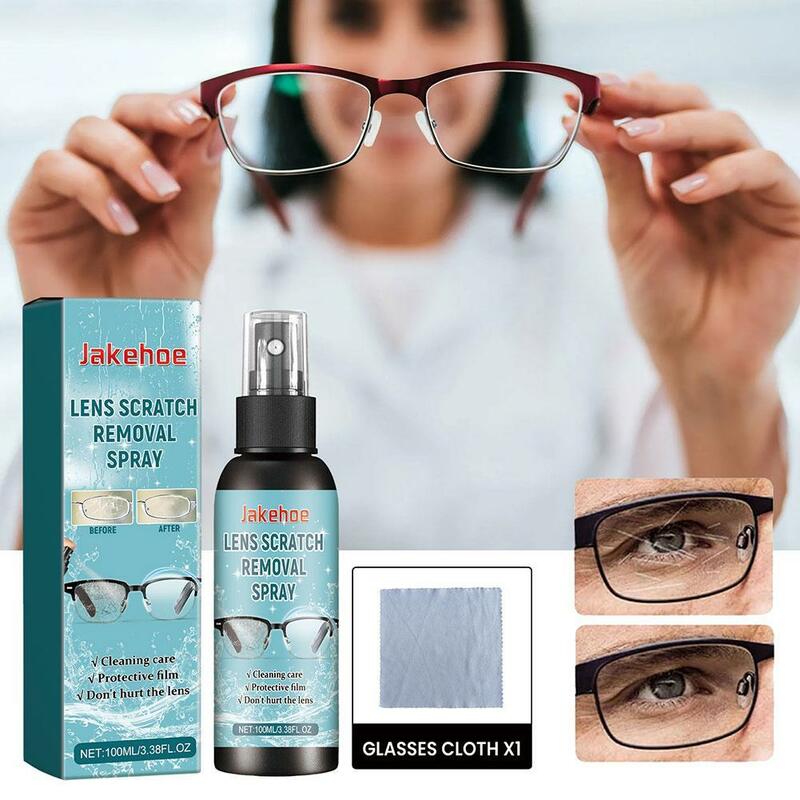 Glass Cleaner Lens Cleaner Glasses Sunglasses Eyeglass Cleaning Solution Anti Fog Spray Eyeglass Scratch Removal Spray 100ML