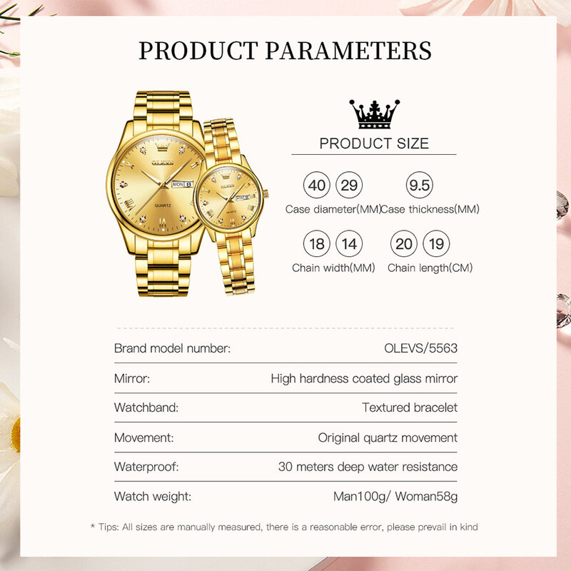 OLEVS nowy zegarek dla par moda marka luksusowy zegarek ze stali nierdzewnej dla mężczyzn i kobiet wodoodporny świecący zegarek kwarcowy na rękę Reloj