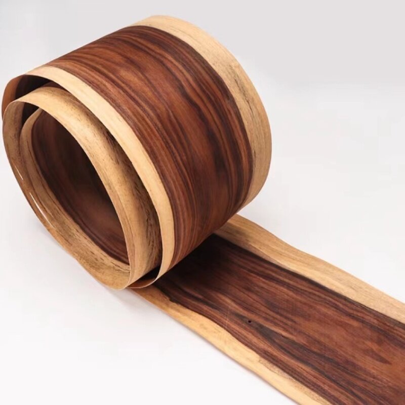 Pure Solid Wood With White Edges, Natural Sour Branch Wood Veneer L: 2.5metersx160x0.5mm, Handmade Veneer Decoration Renovation