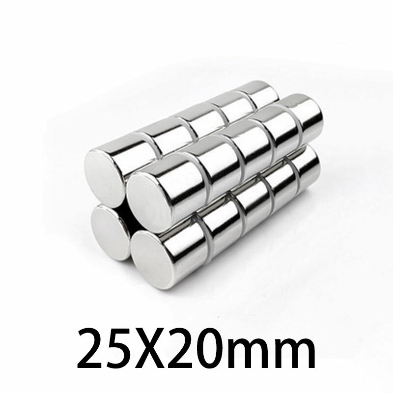 1/2/3/5PCS 25x20 mm Thick Powerful Strong Magnetic Magnets 25mmx20mm Permanent Neodymium Magnet 25x20mm Round Magnet 25*20 mm