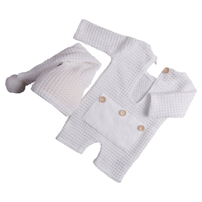 HUYU Bellissimo vestito fotografico per neonato Pagliaccetto per neonato con set cappelli Completo per servizio fotografico