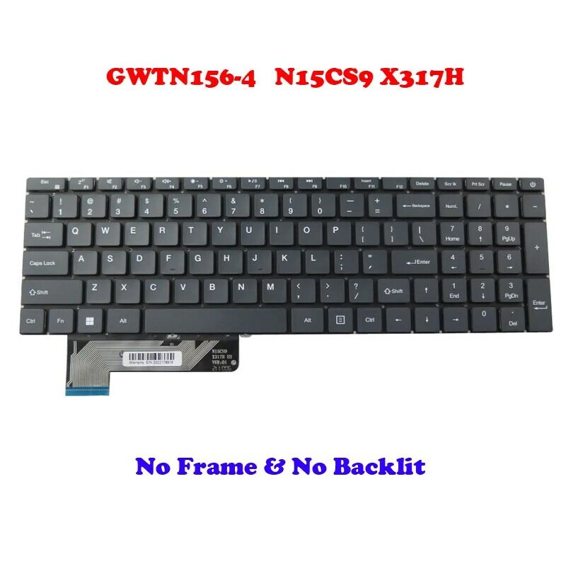 Keyboard Bahasa Inggris untuk Gateway GWTN156-1 GWTN156-5BL 4GR 4PR 5BK 5GR 5PR