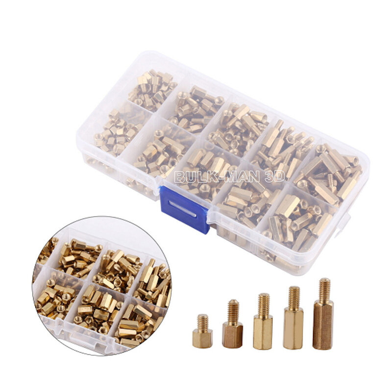 300pcs/Set M3 Male-Female Brass Hex Column Standoff Spacer Support Spacer Pillar for PCB Board