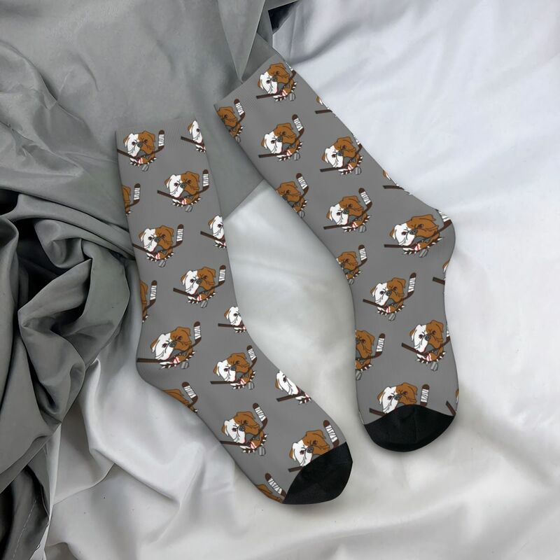 SHORESY Sudbury Bulldogs Logo Socks Harajuku Sweat Absorbing Stockings All Season Long Socks Accessories for Man's Woman's Gifts