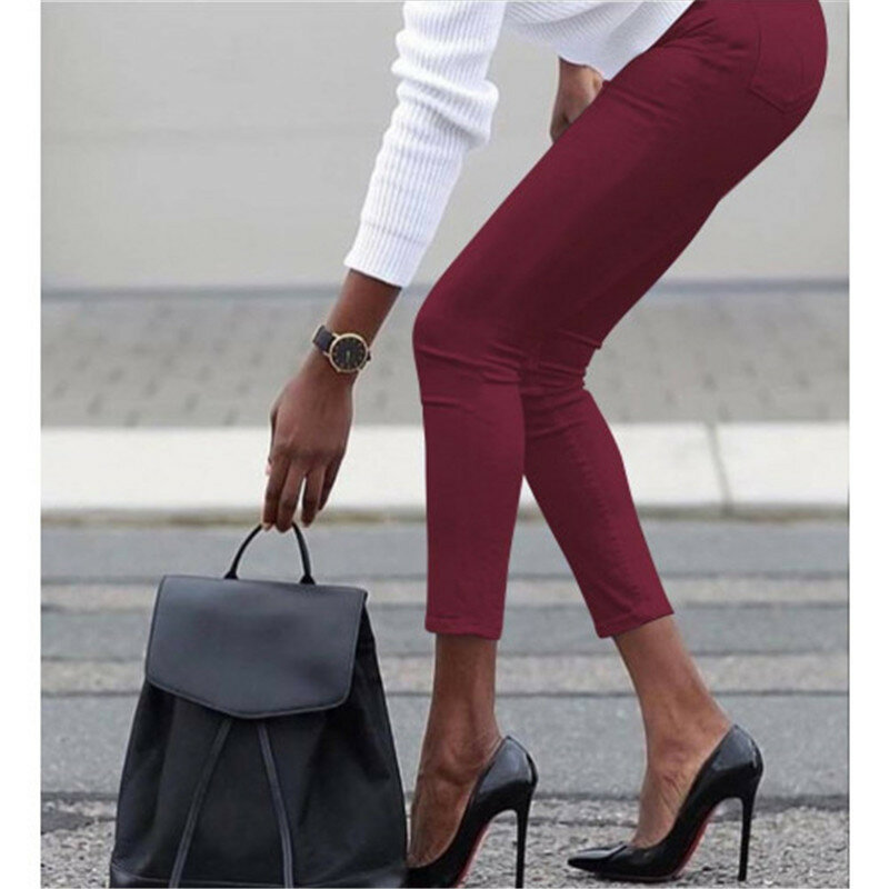 Леггинсы женские большого размера, повседневные брюки-карандаш в европейском и американском стиле, плотные модные комбинированные брюки, 3XL, Осень-зима