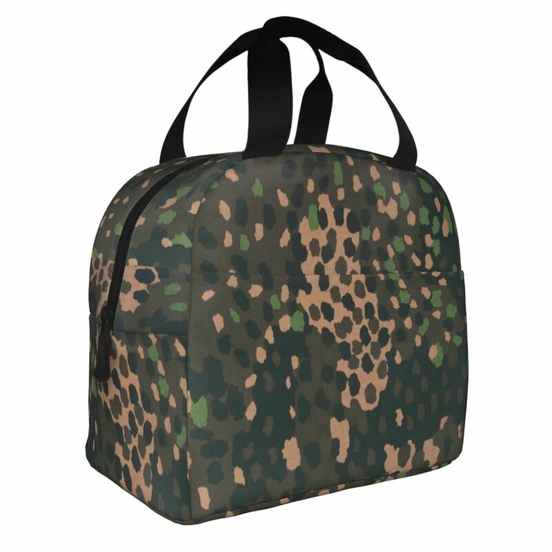Pea Dot Camo Insulated Lunch Bags Thermal Bag Reusable Multicam Military Animal Leopard Large Tote Lunch Box Bento Pouch Picnic