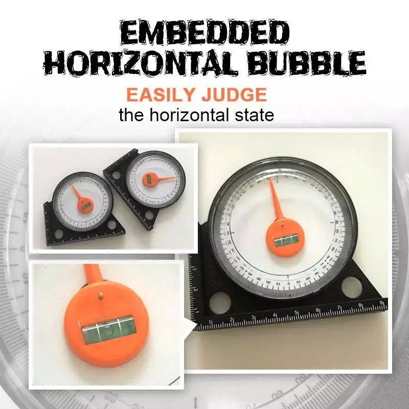 Zezzo®Buscador de nivel de ángulo magnético preciso, Mini inclinómetro, transportador, medidor de nivel de inclinación, herramienta de calibre de clinómetro