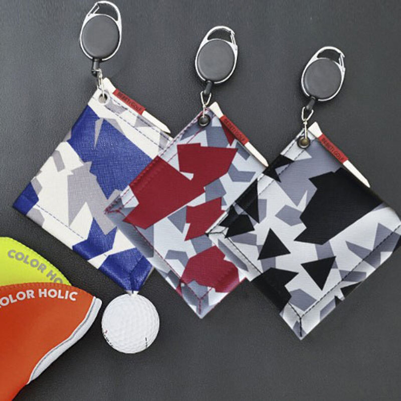 Serviette carrée pour livres de balles de golf avec porte-clés rétractable, nettoyeur de tête de club de balles de golf, surface en matériau étanche