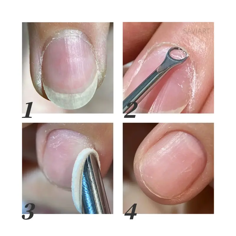 Poussoir à ongles en acier inoxydable à double extrémité, dissolvant de manucure, bâtons de manucure, outils d'art d'ongle