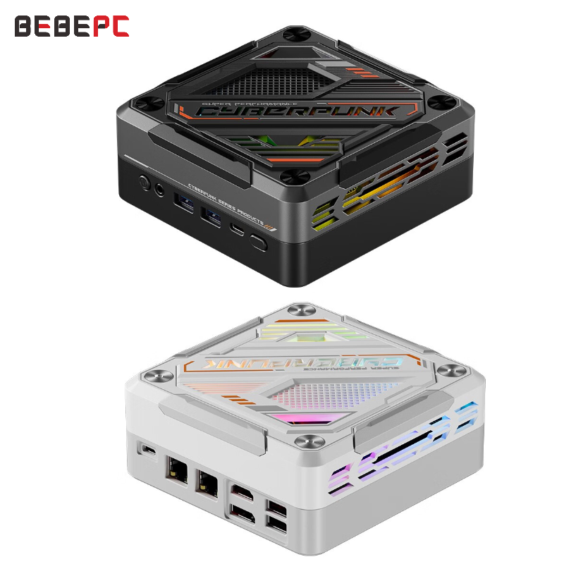 BEBEPC-Mini Ventilador para PC, AMD Ryzen 7 7840HS, DDR5, WIFI6, 2LAN, 4K HD, DP, Tipo-C, USB, PCIE4.0, Linux, Windows 10, 11, computador portátil Gamer