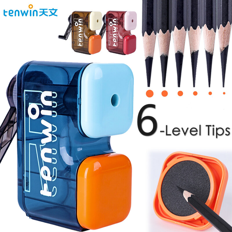 Tenwin-スケッチ用の調整可能な鉛グラインダー,鉛筆削り,学校用,文房具,ハンドクランク,クラシックモデル