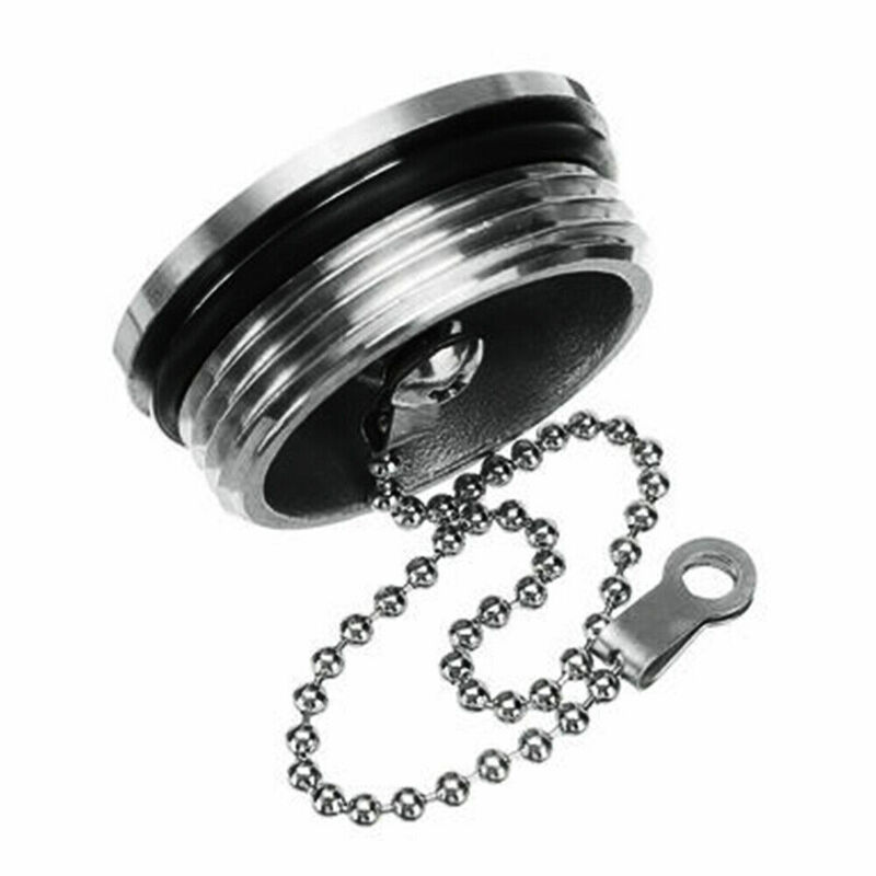 With Chain Deck Fill Replacement Cap Stainless Steel Fuel Water Gass Replacement Cap Corrosion Resistance Mirror polished
