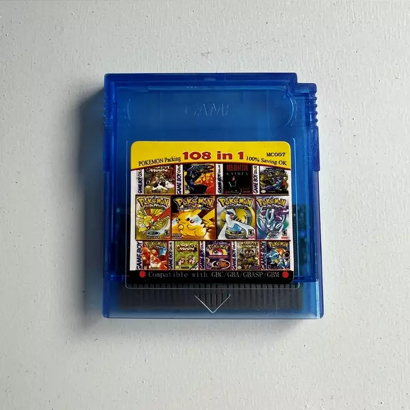 Tarjeta de cartucho de videojuegos Pokemon Series, 61, 108 juegos en 1, versión en inglés para GBC/GBA/SP/GBM