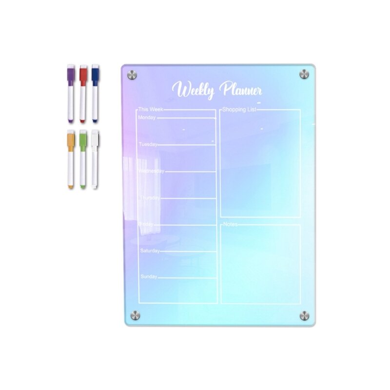 Magnetic Calendar Whiteboard Fridge Weekly Monthly Planner Calendar for Kitchen Grocery Shopping List To-do-list Board Dropship