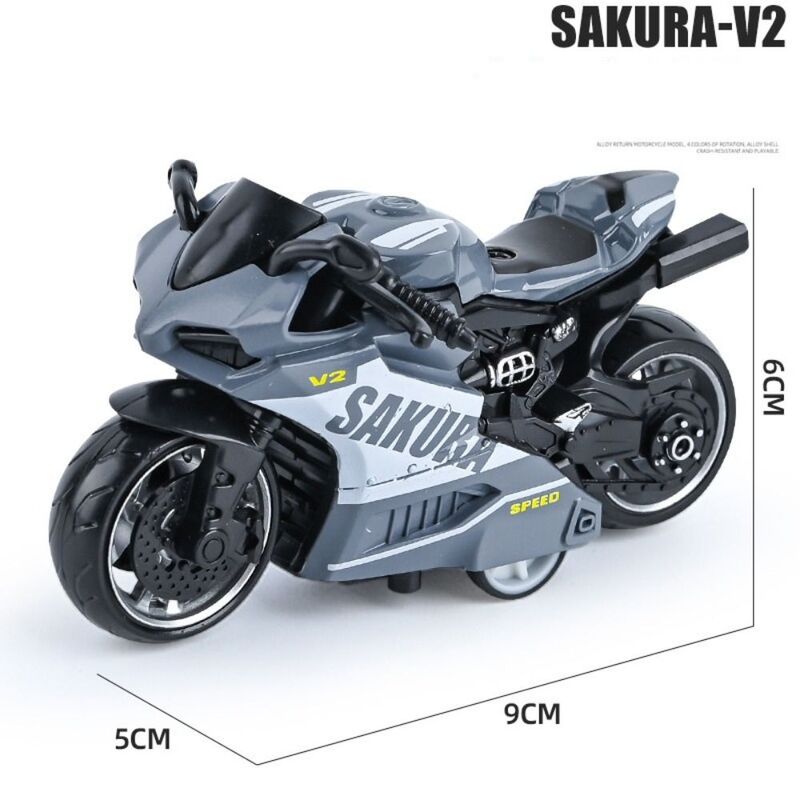 Mini Pullback modelo de motocicleta, simulación de aleación, locomotora, Pull Back, simulación de coche