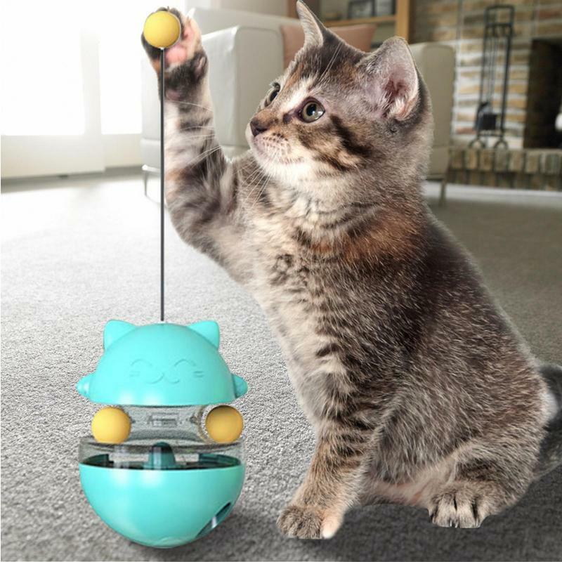 Cat T umbler Toy Kitten Treat Dispenser Toys Interactive Cat Ball Cat Food Toy per migliorare l'abilità dei prodotti per il gioco degli animali domestici del gatto
