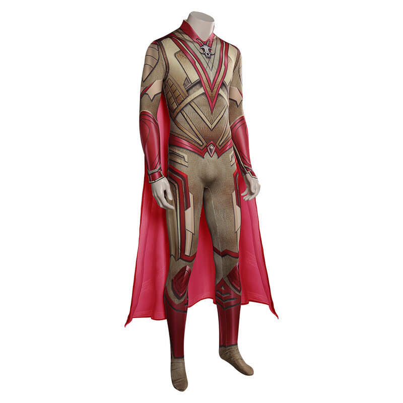 Adam Warlock Cosplay Jumpsuit Cloak Men Costume Movie Male Roleplay Fantasia Outfits Halloween Party Disguise Cloth