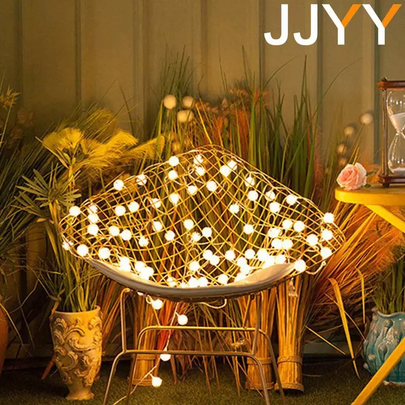 أضواء سلسلة LED رومانسية من JJYY ، إضاءة تصنعها بنفسك لعيد الميلاد ، مهرجان ، حفلة ، زفاف ، حديقة ، ديكور خارجي ، 3 م ، 6 م ، 10 م ، جديد