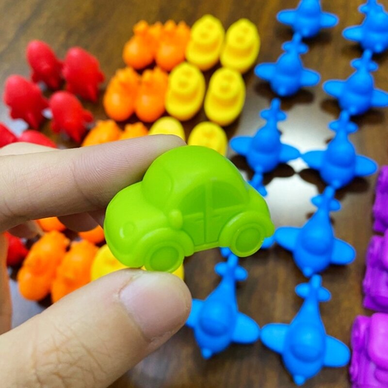 Juguete de Tablero de Clasificación de Color, iluminación sensorial, juguete de matemáticas, accesorios de aprendizaje preescolar