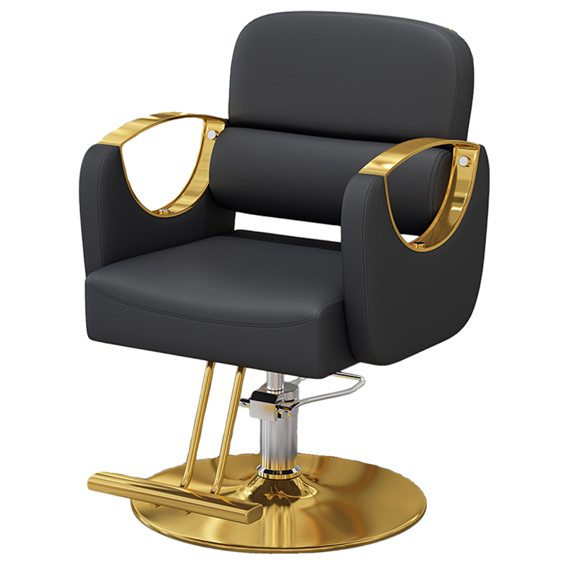 Sedia da barbiere di lusso alla moda sedia da bracciolo professionale in oro classico cuscino minimalista confortevole mobili da salone Cadeira